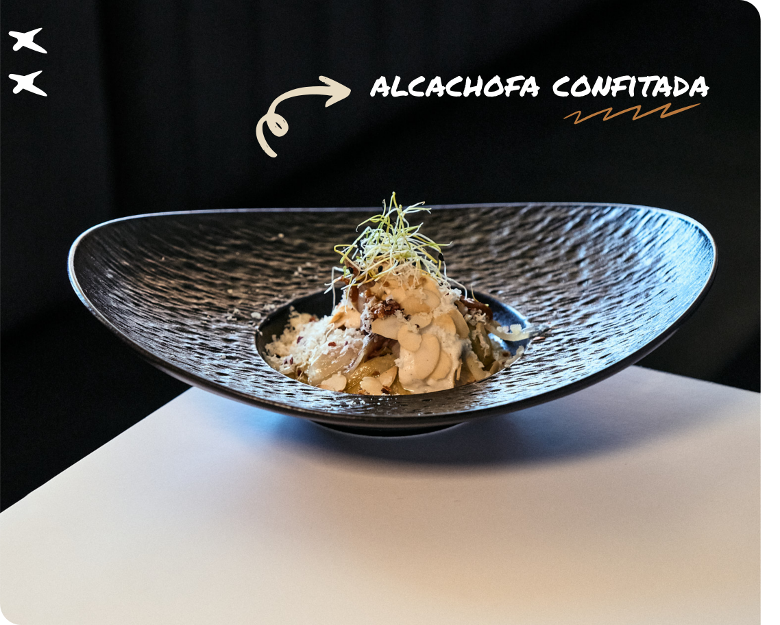 Alcachofa confitada de la cocina de Soie